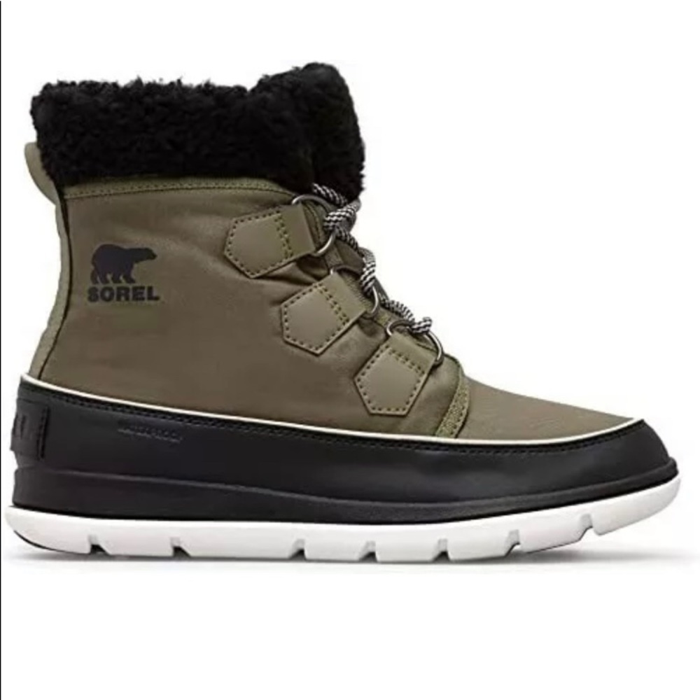 Sorel Explorer Carnival Weather Boots NEW sz 9 olive - Picture 8 of 9